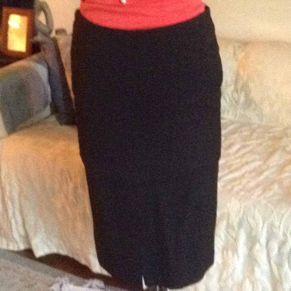 Slim skirt wool blend dbl slits